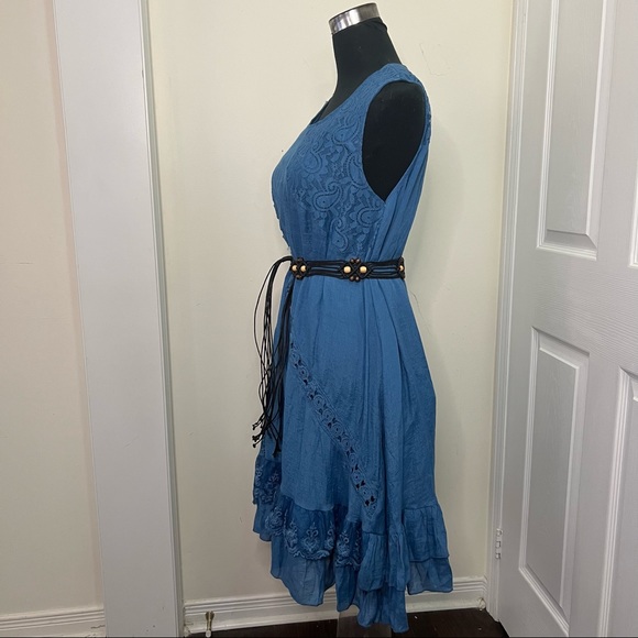 Periwinkle Boho Loose Relaxed Fit Boho Dress Size Large - Picture 13 of 16
